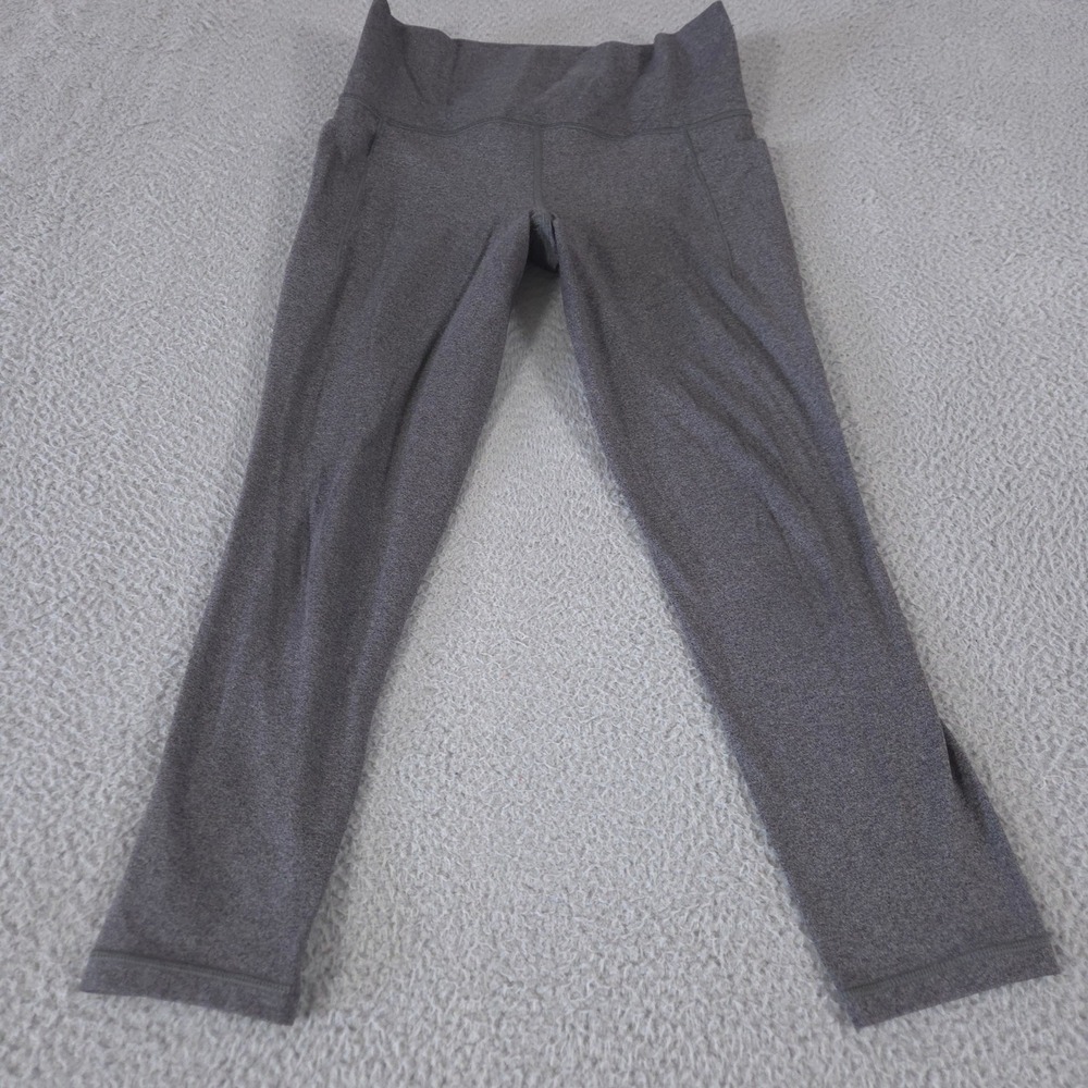 Athleta Leggings Women‎ M Gray Salutation Stash Heathered Pocket High Rise 7/8